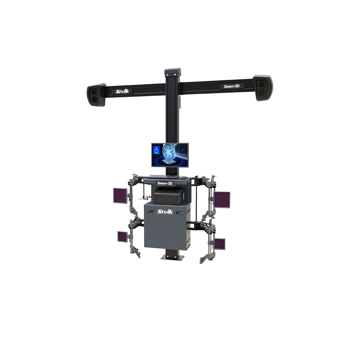 картинка Стенд регулировки развала схождения Зенит-3D ТЛ2ПС. Сенсорный монитор Sivik